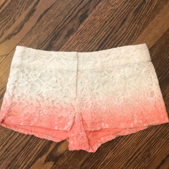 Charlotte Russe Pants - Women’s Low Rise Lace Shorts